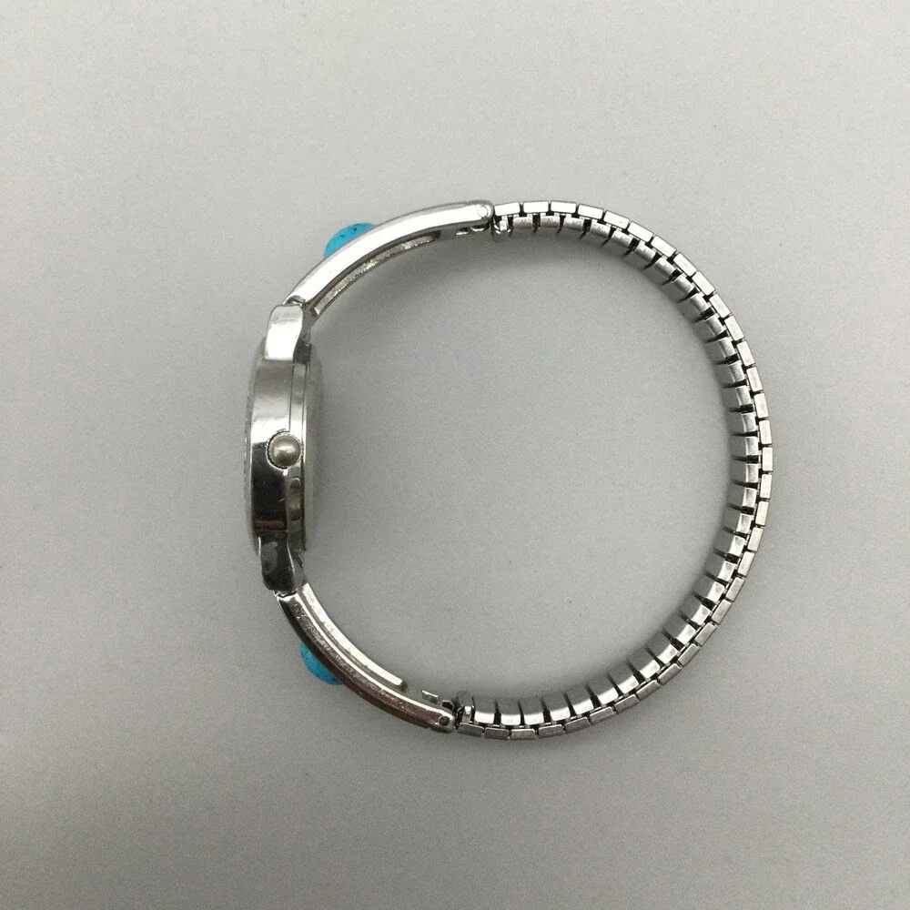 Accutime Southwest Womens Watch 25mm Silver Tone Expansion Bracelet New Battery